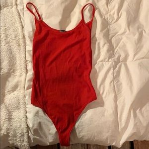 Red spaghetti strap Brandy Melville body suit